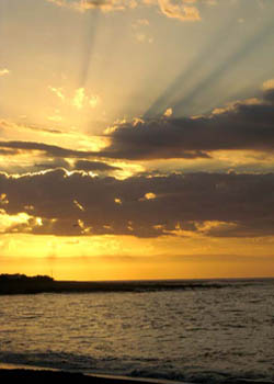 sunset over the sea
